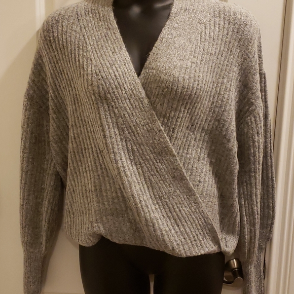 max studio wrap sweater